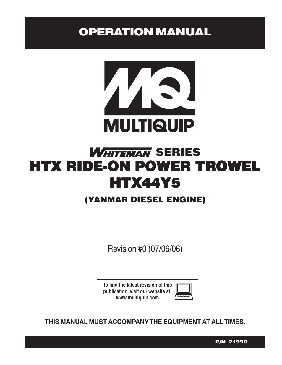 Multiquip HTX44Y5 User Manual | 50 pages