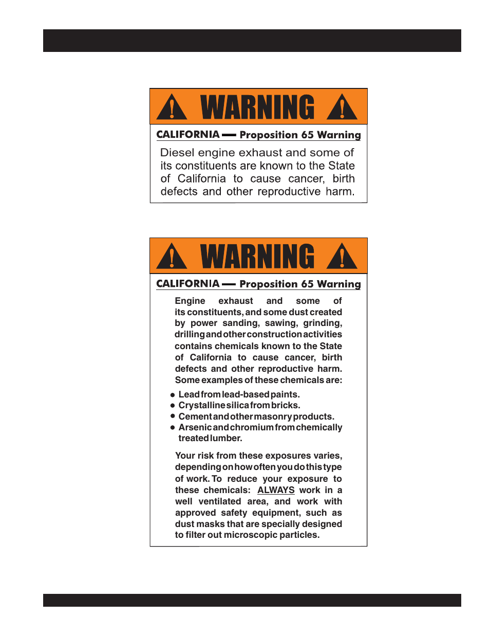 Diesel engine exhaust and some of | Multiquip HTX44Y5 User Manual | Page 2 / 50