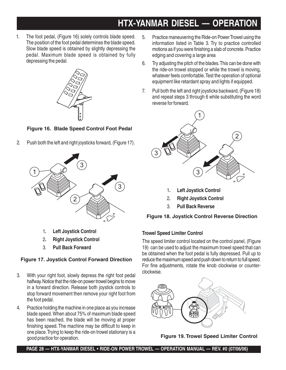 Htx-yanmar diesel — operation | Multiquip HTX44Y5 User Manual | Page 28 / 50