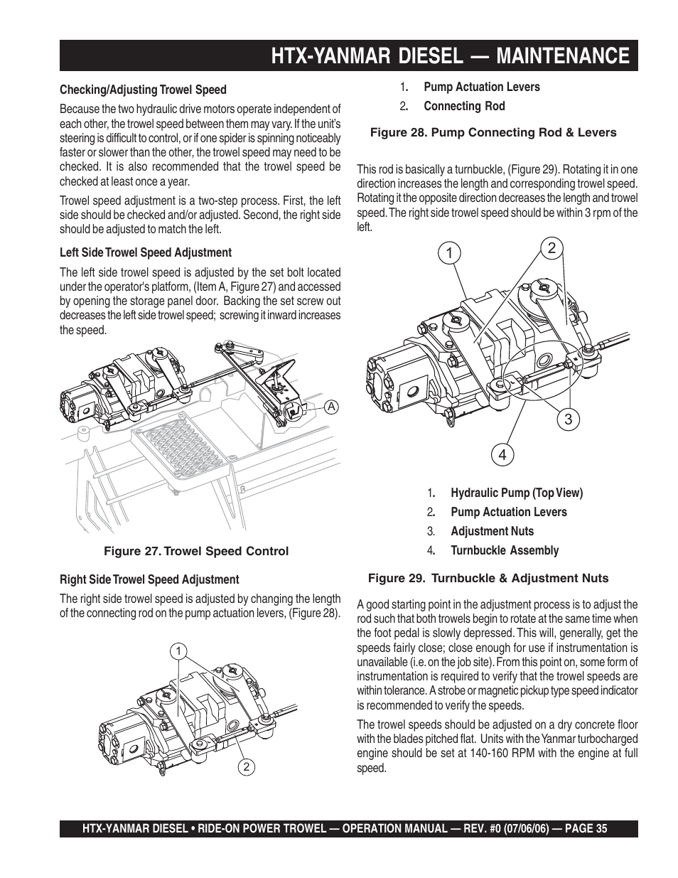 Htx-yanmar diesel — maintenance | Multiquip HTX44Y5 User Manual | Page 35 / 50