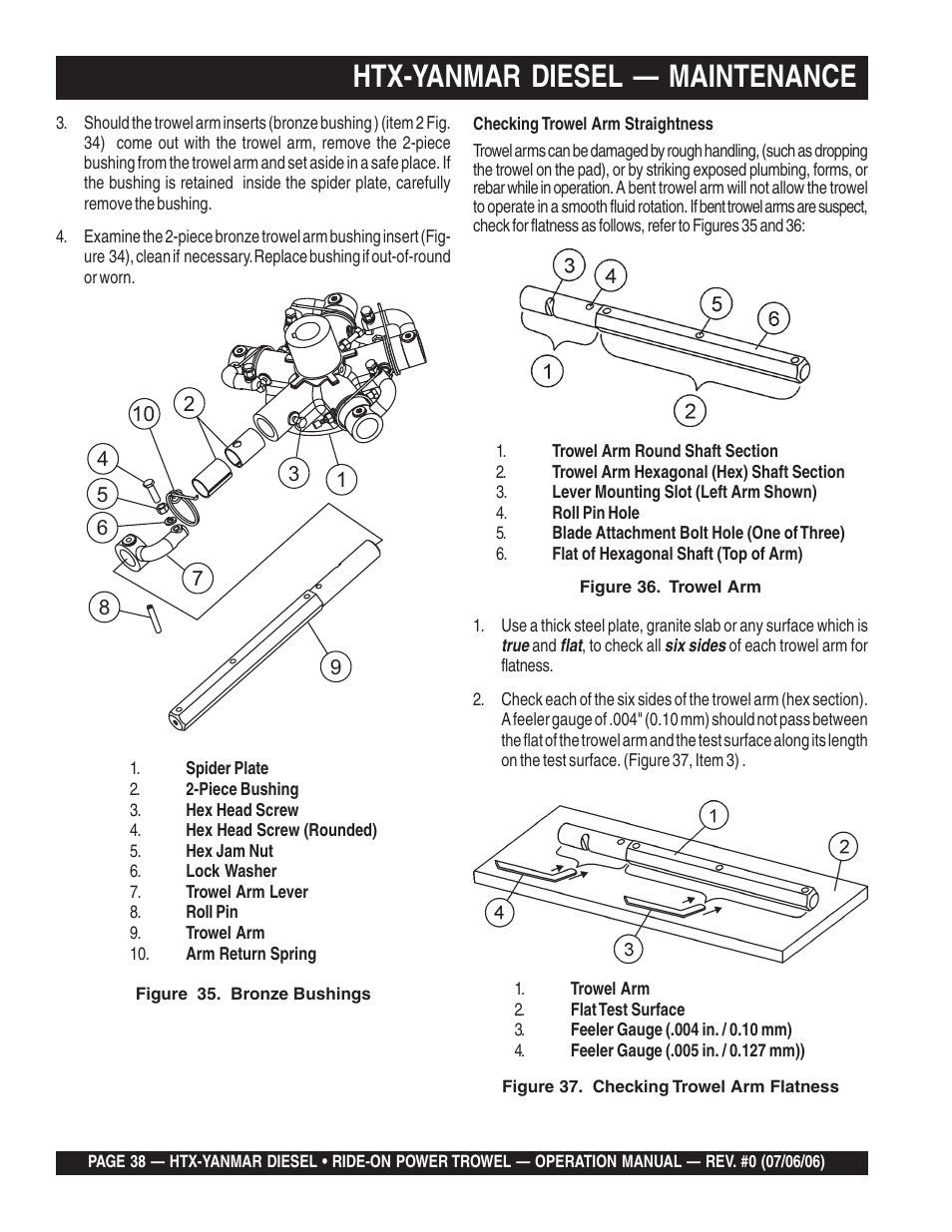 Htx-yanmar diesel — maintenance | Multiquip HTX44Y5 User Manual | Page 38 / 50