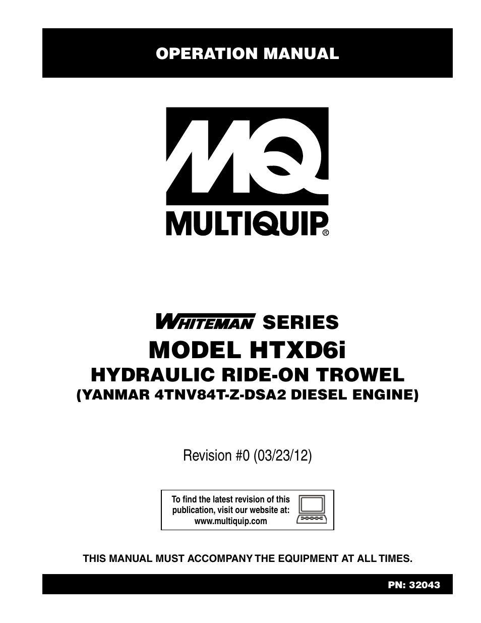 Multiquip HTXD6i User Manual | 40 pages