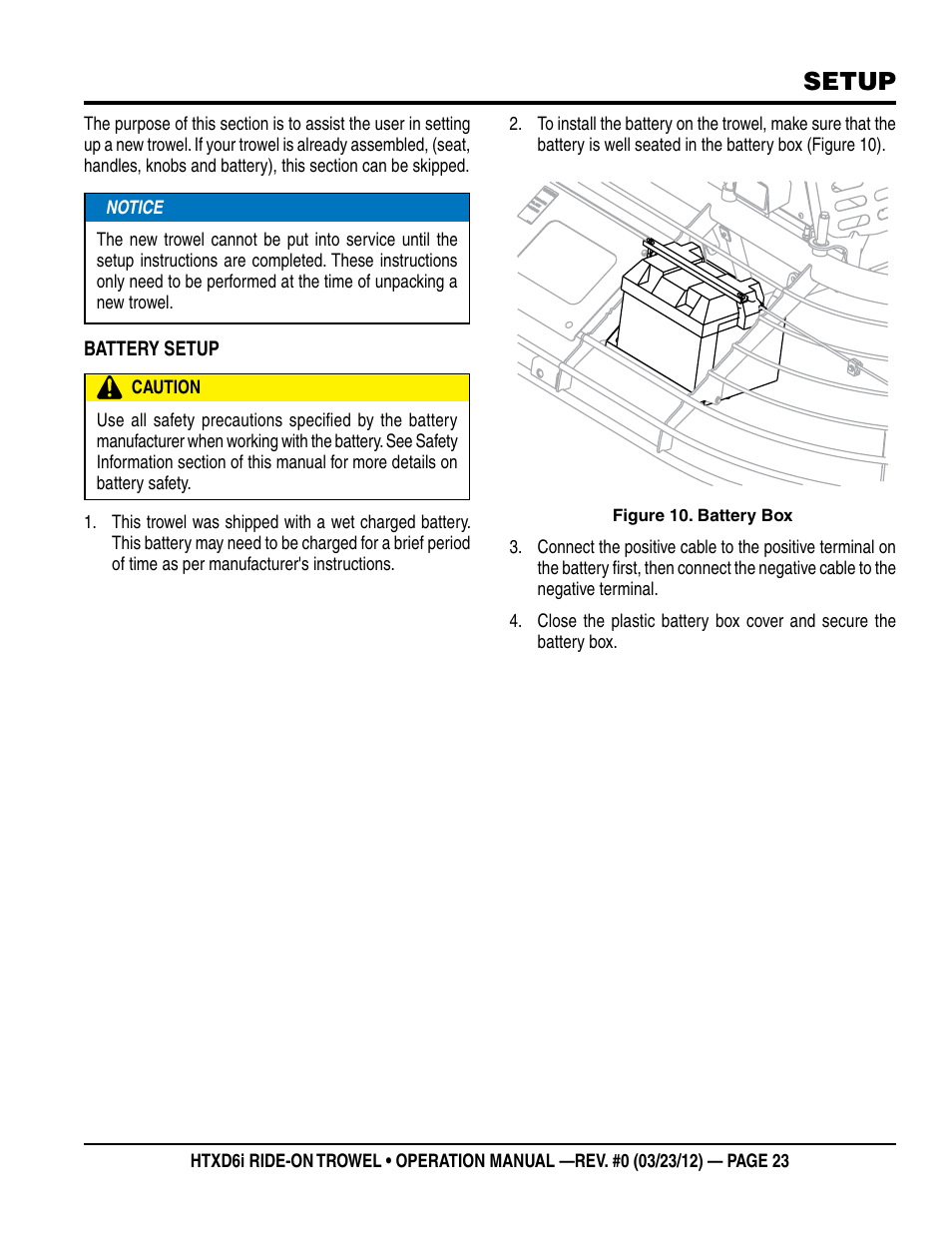 Setup | Multiquip HTXD6i User Manual | Page 23 / 40