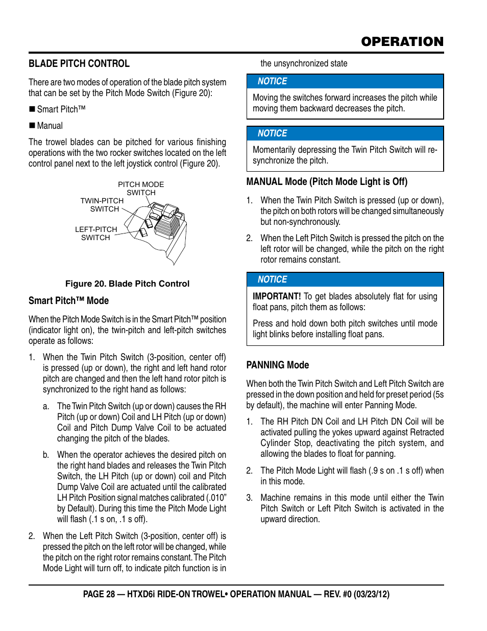 Operation | Multiquip HTXD6i User Manual | Page 28 / 40