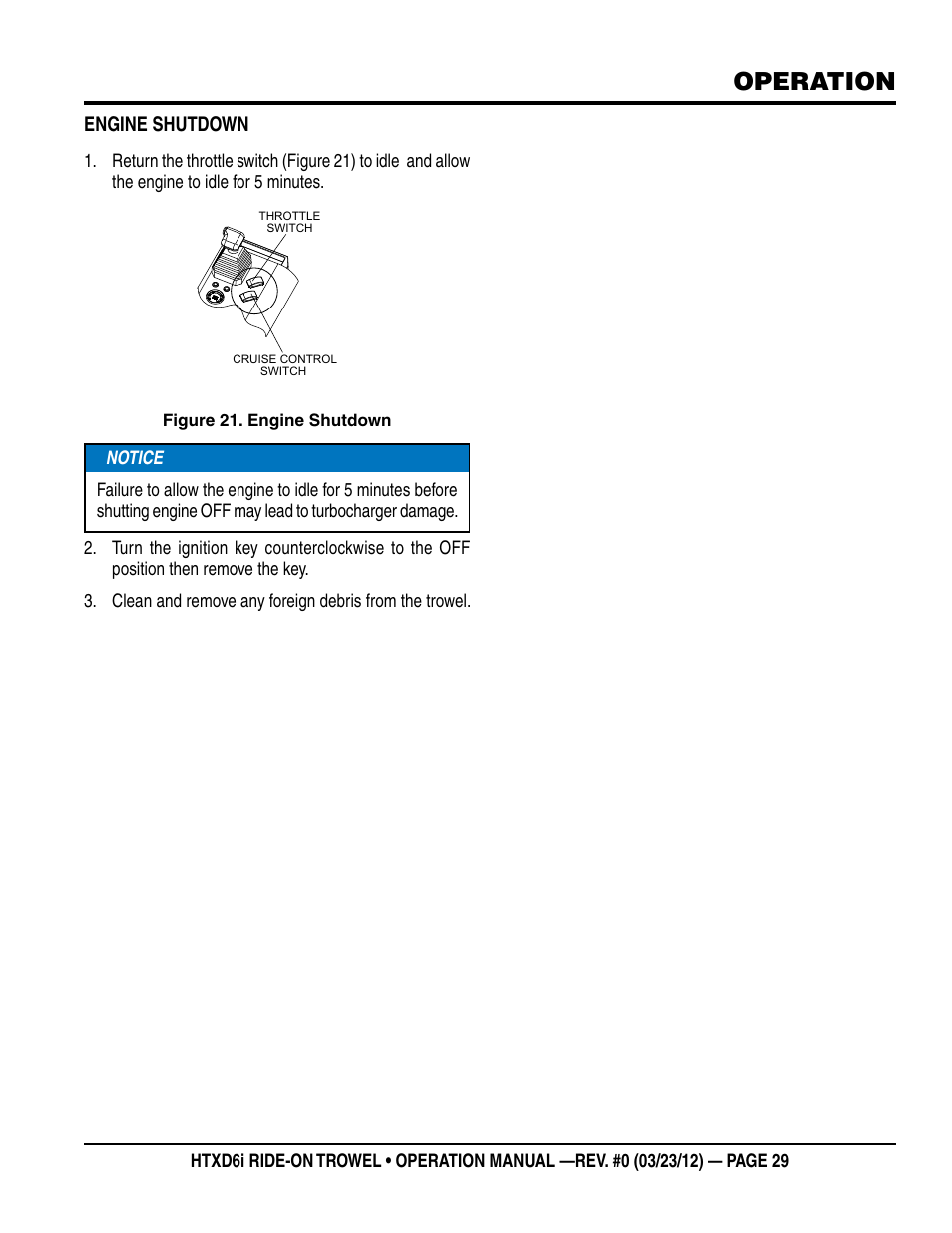 Operation | Multiquip HTXD6i User Manual | Page 29 / 40