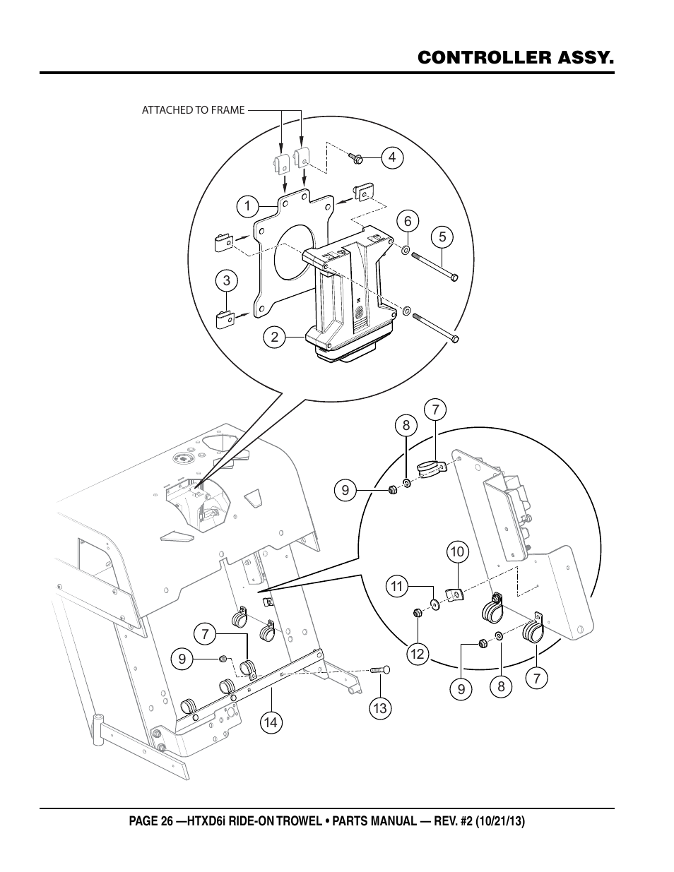 Controller assy | Multiquip HTXD6i User Manual | Page 26 / 104