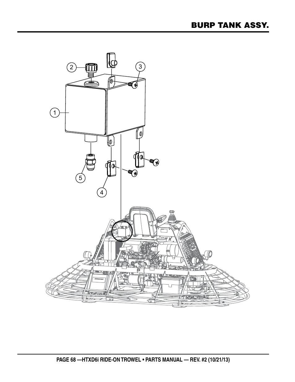 Burp tank assy | Multiquip HTXD6i User Manual | Page 68 / 104