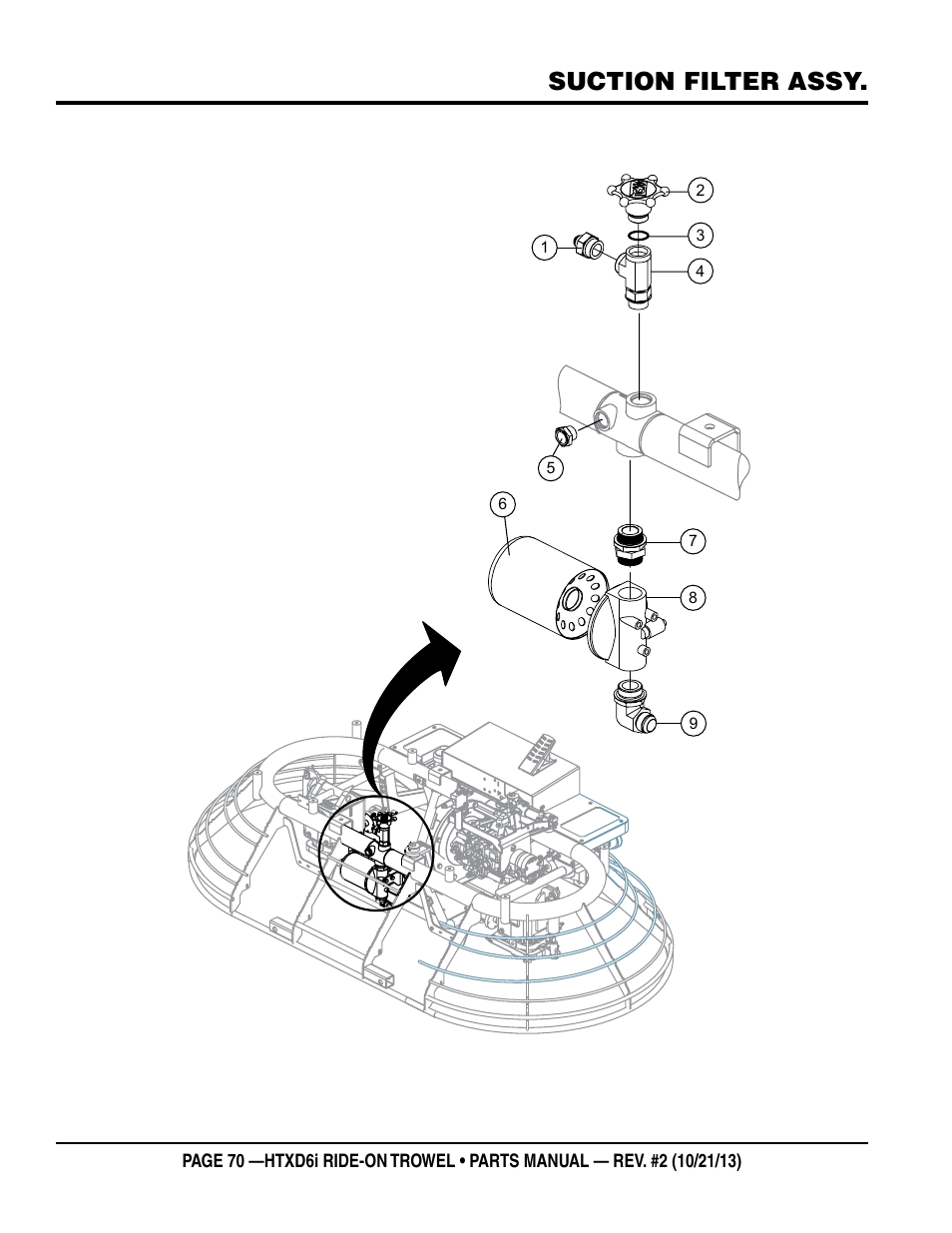 Suction filter assy | Multiquip HTXD6i User Manual | Page 70 / 104