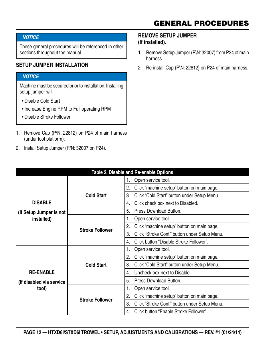 General procedures | Multiquip STXD6i_Setup User Manual | Page 12 / 32