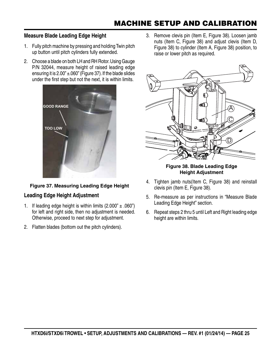 Machine setup and calibration | Multiquip STXD6i_Setup User Manual | Page 25 / 32