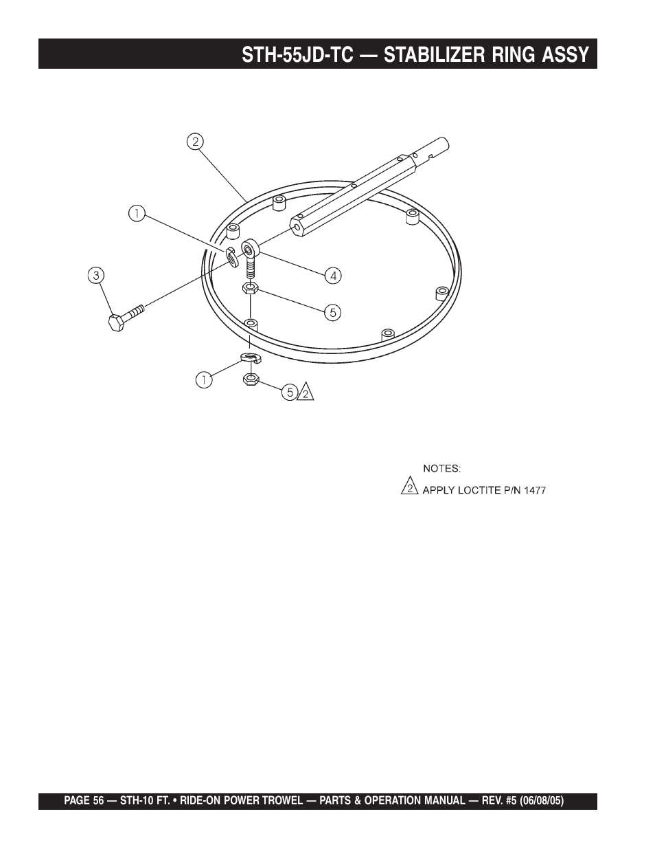 Sth-55jd-tc — stabilizer ring assy | Multiquip STH User Manual | Page 56 / 86