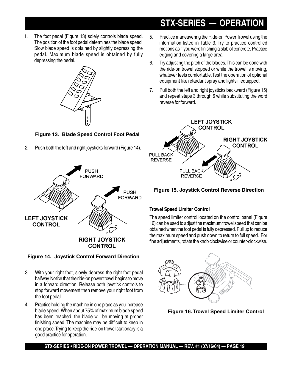 Stx-series — operation | Multiquip STX55J6 User Manual | Page 19 / 30