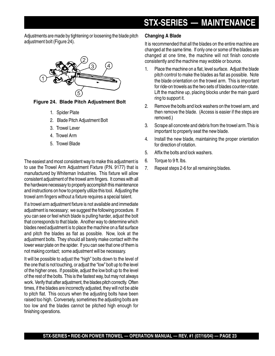 Stx-series — maintenance | Multiquip STX55J6 User Manual | Page 23 / 30