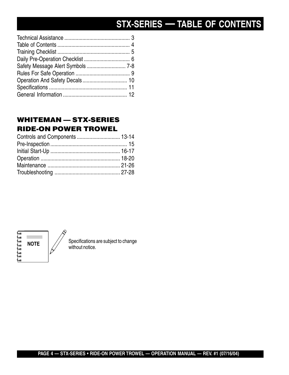 Multiquip STX55J6 User Manual | Page 4 / 30