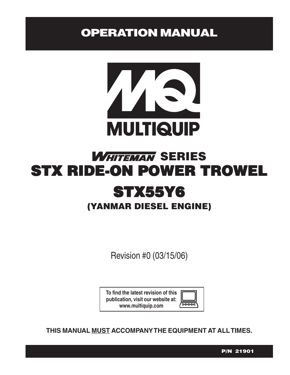 Multiquip STX55Y6 User Manual | 48 pages