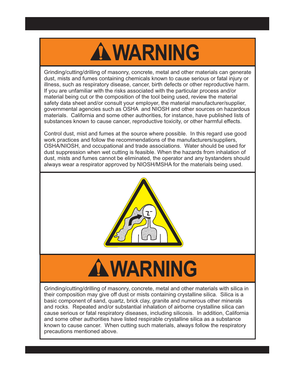 Warning | Multiquip STX55Y6 User Manual | Page 3 / 48