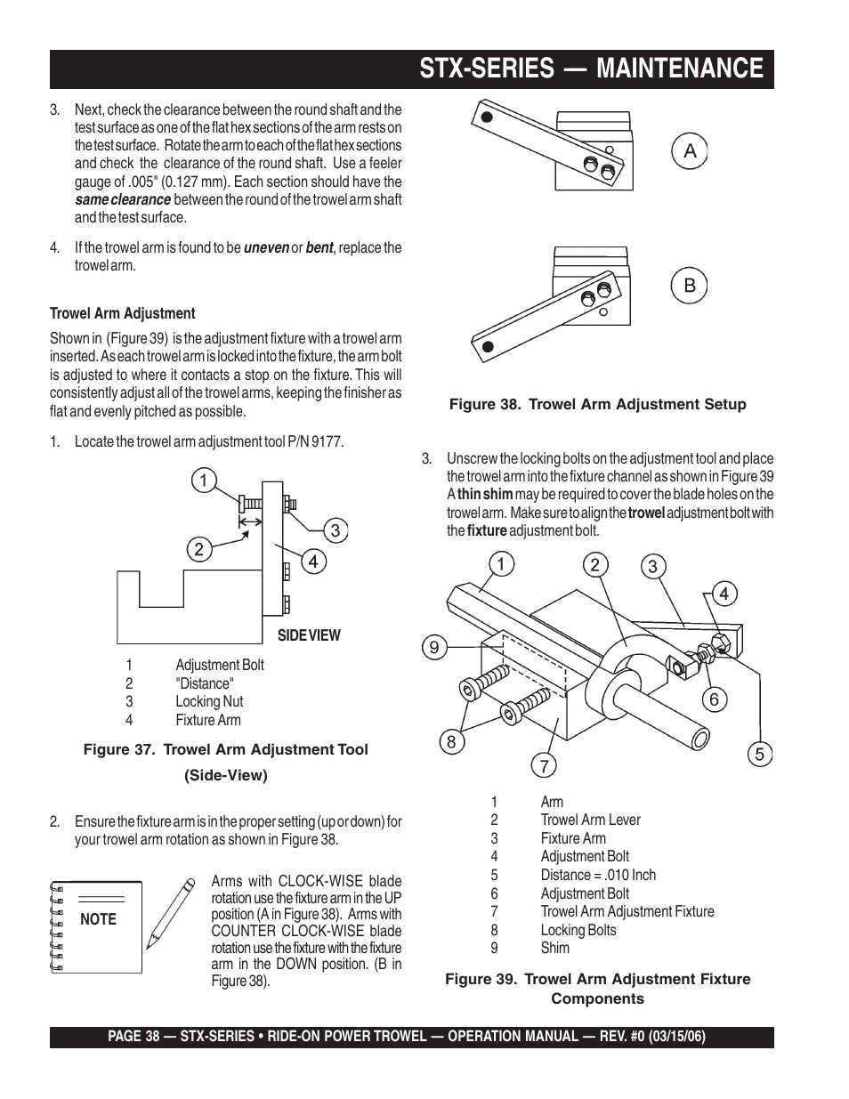 Stx-series — maintenance | Multiquip STX55Y6 User Manual | Page 38 / 48