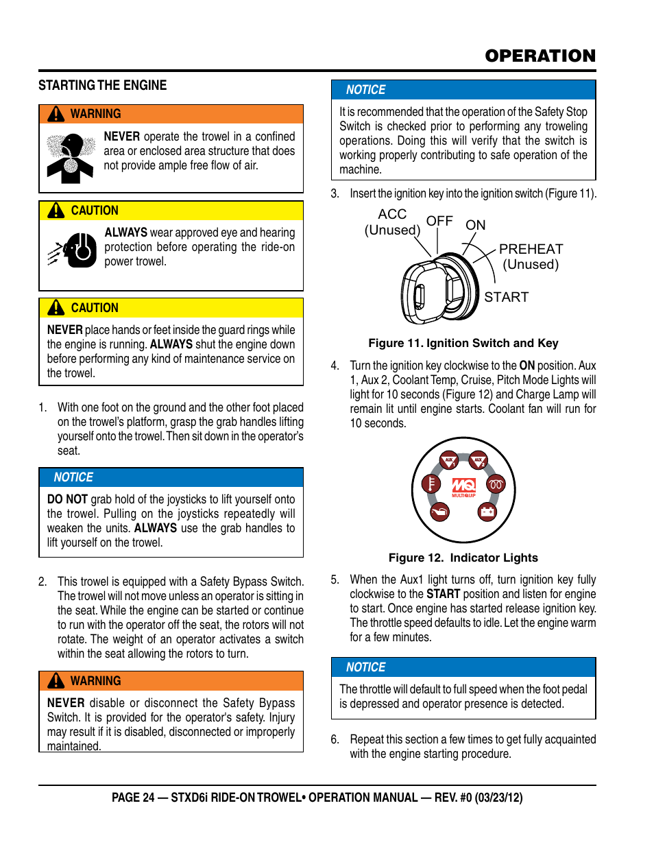 Operation | Multiquip STXD6i User Manual | Page 24 / 40
