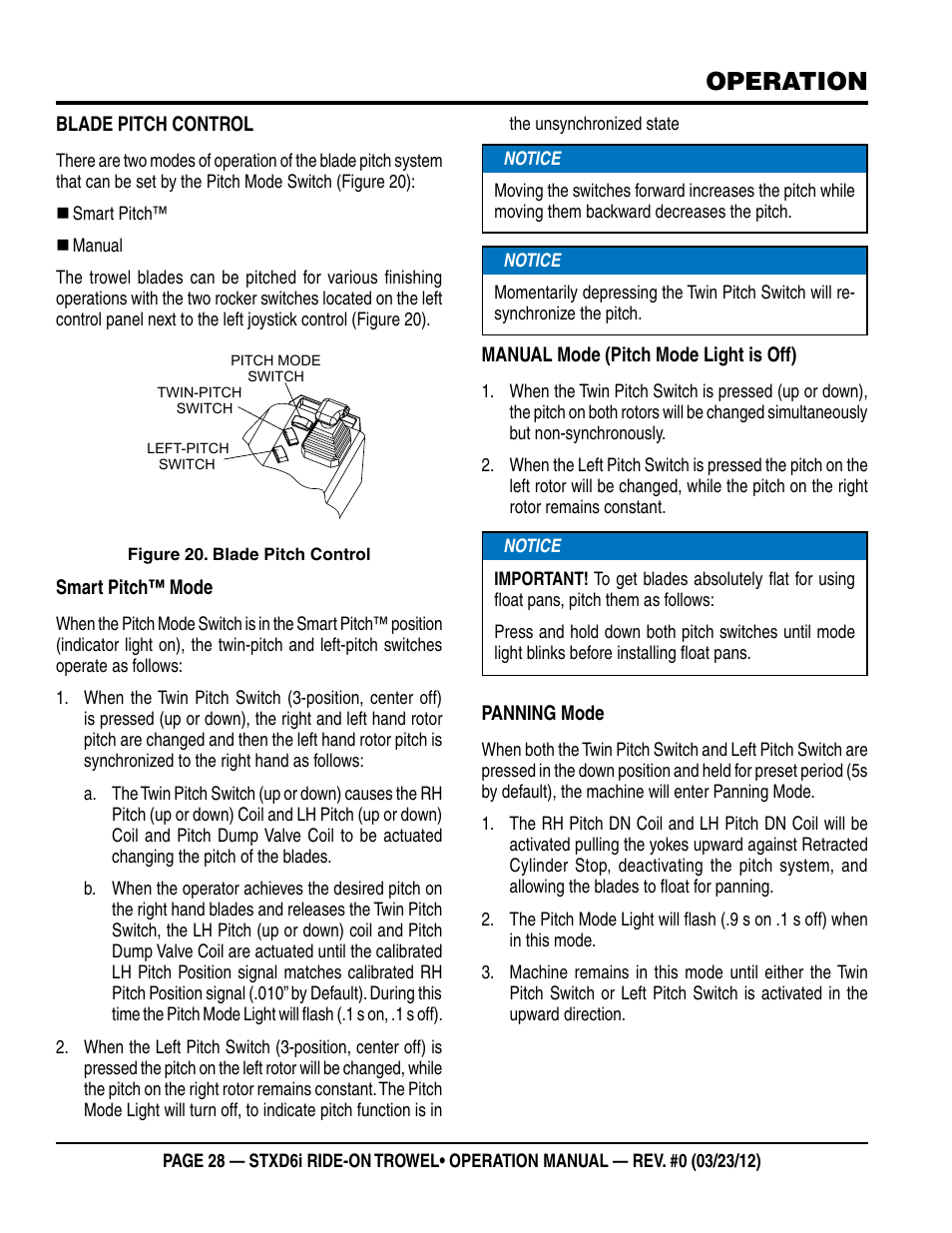 Operation | Multiquip STXD6i User Manual | Page 28 / 40