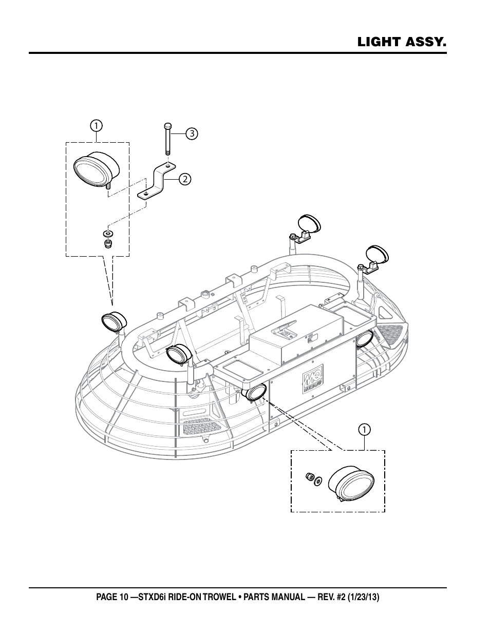 Light assy | Multiquip STXD6i User Manual | Page 10 / 102