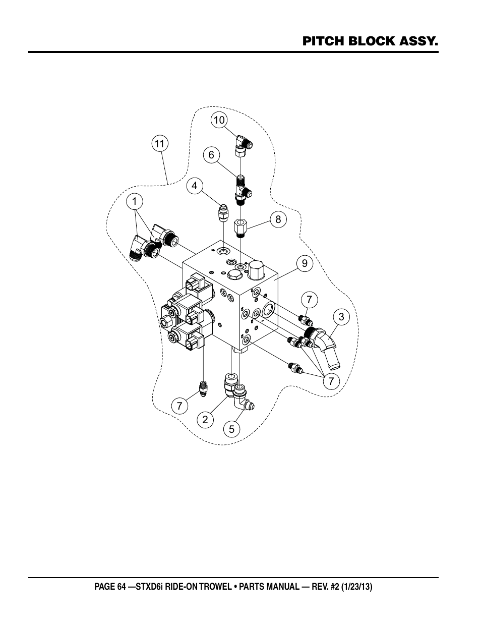 Pitch block assy | Multiquip STXD6i User Manual | Page 64 / 102