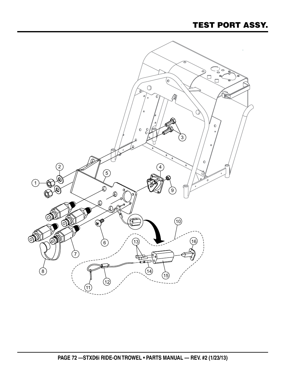 Test port assy | Multiquip STXD6i User Manual | Page 72 / 102