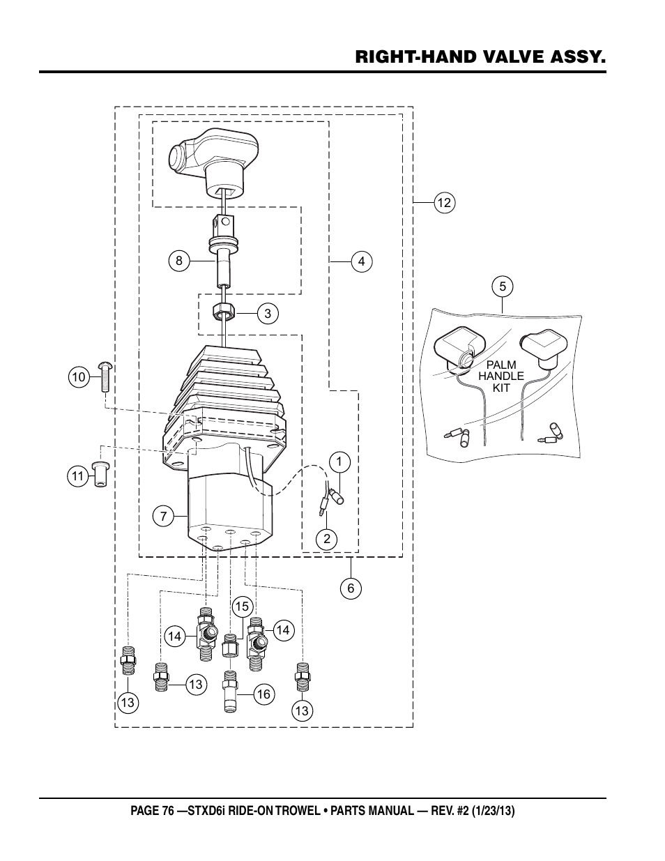 Right-hand valve assy | Multiquip STXD6i User Manual | Page 76 / 102