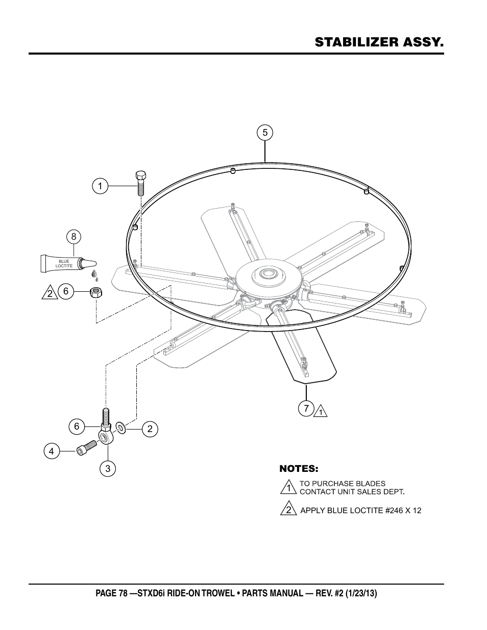 Stabilizer assy | Multiquip STXD6i User Manual | Page 78 / 102