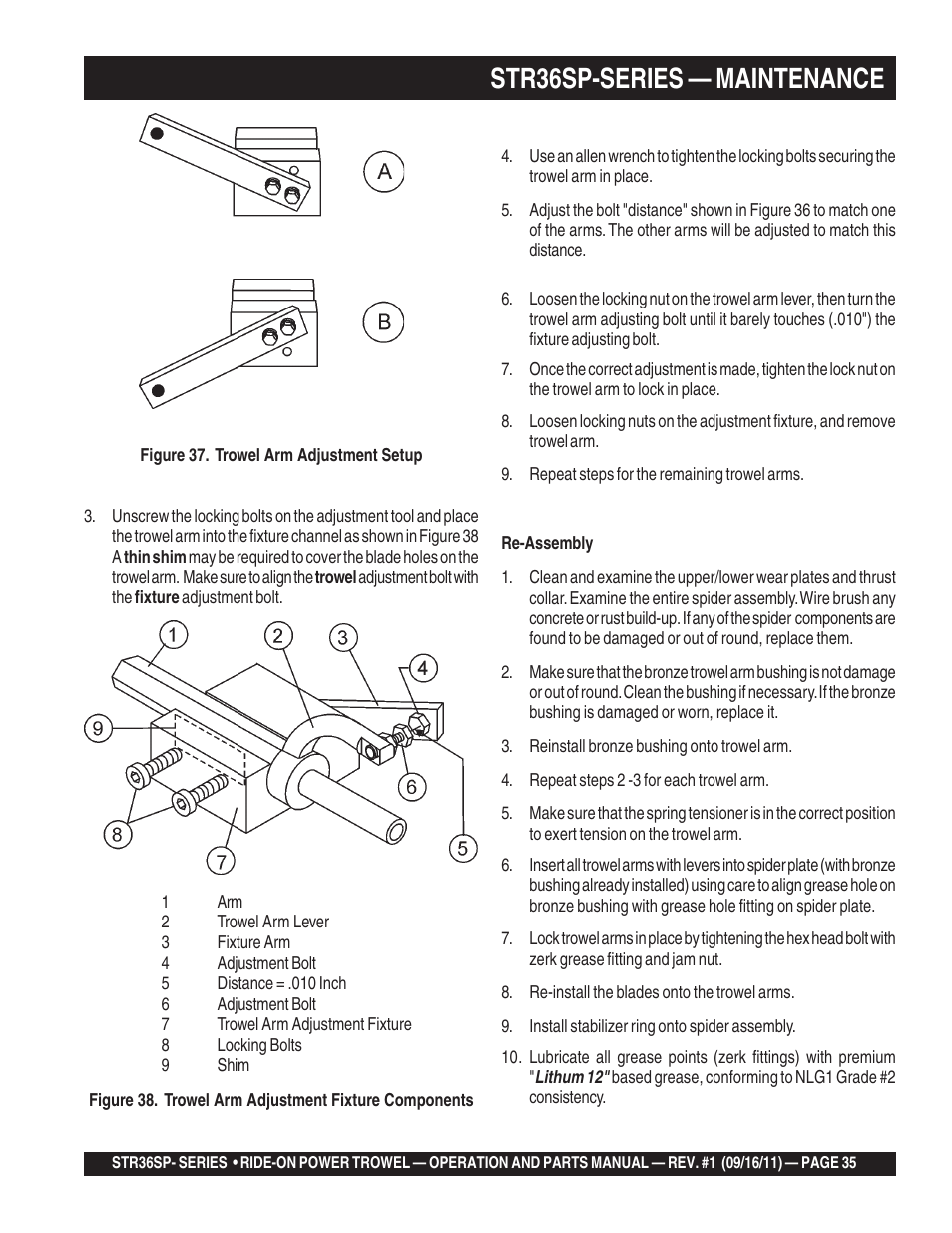 Str36sp-series — maintenance | Multiquip STR36SP User Manual | Page 35 / 116