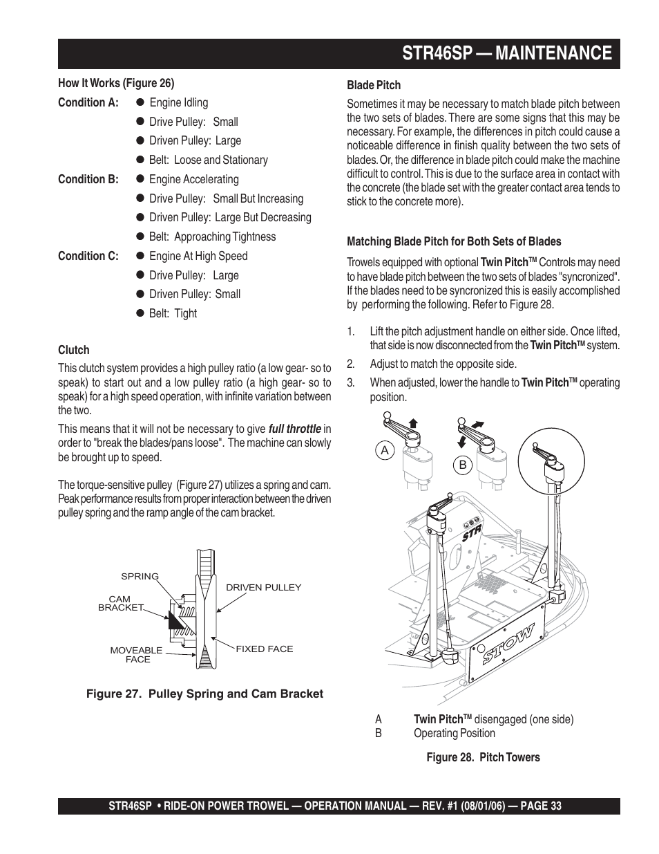 Str46sp — maintenance | Multiquip STR46SP User Manual | Page 33 / 86