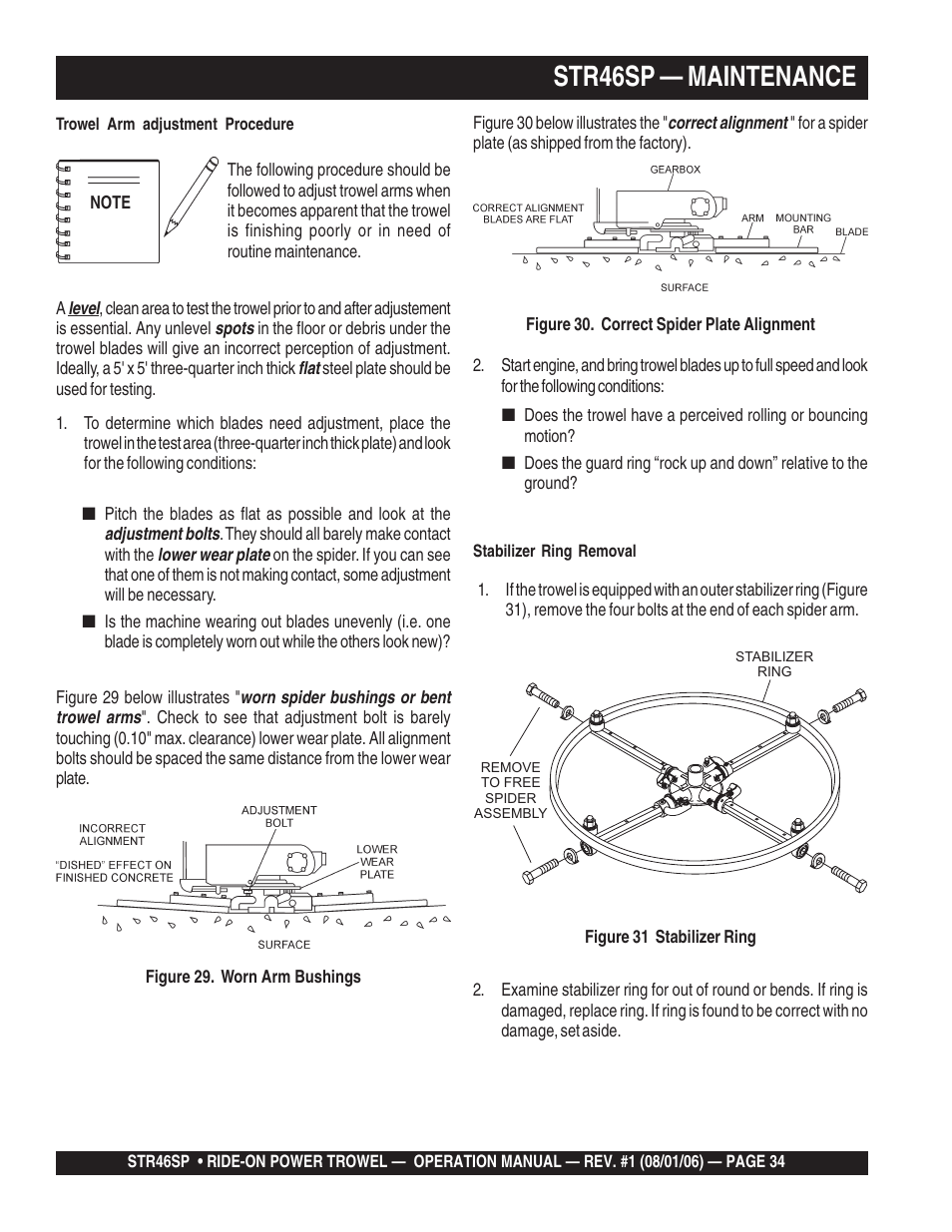 Str46sp — maintenance | Multiquip STR46SP User Manual | Page 34 / 86