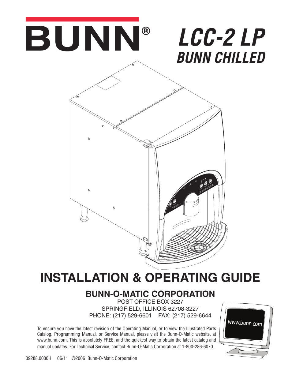 Bunn Chilled LCC-2 User Manual | 26 pages