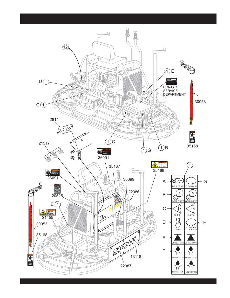 Str46spvgh — decals | Multiquip STR46SPVGH User Manual | Page 37 / 42
