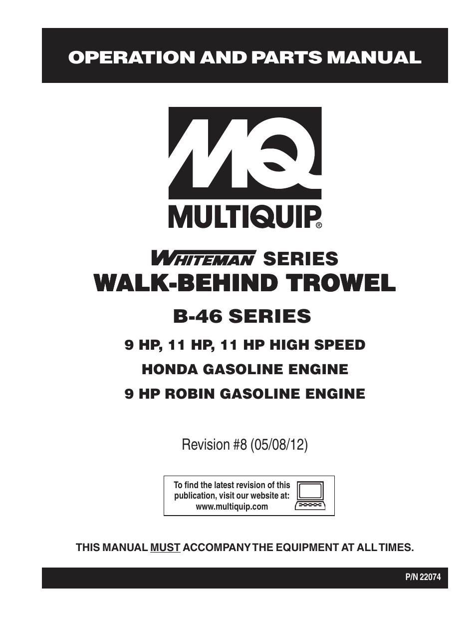 Multiquip B46-SERIES User Manual | 70 pages