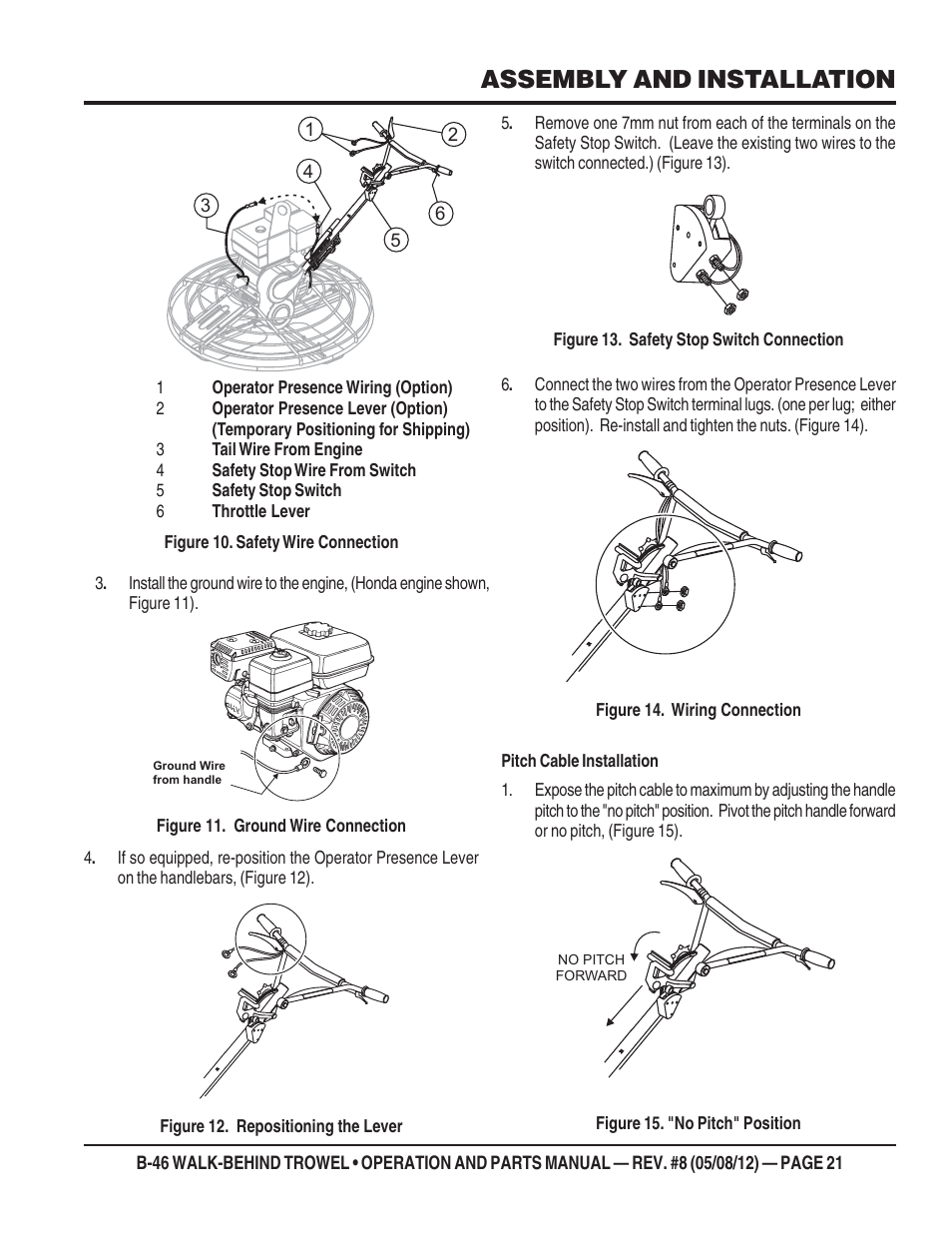 Assembly and installation | Multiquip B46-SERIES User Manual | Page 21 / 70