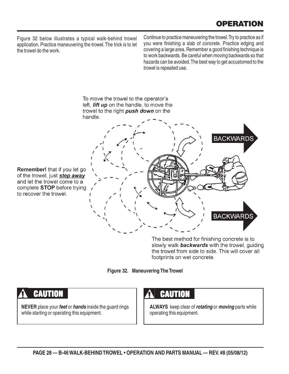 Caution | Multiquip B46-SERIES User Manual | Page 28 / 70
