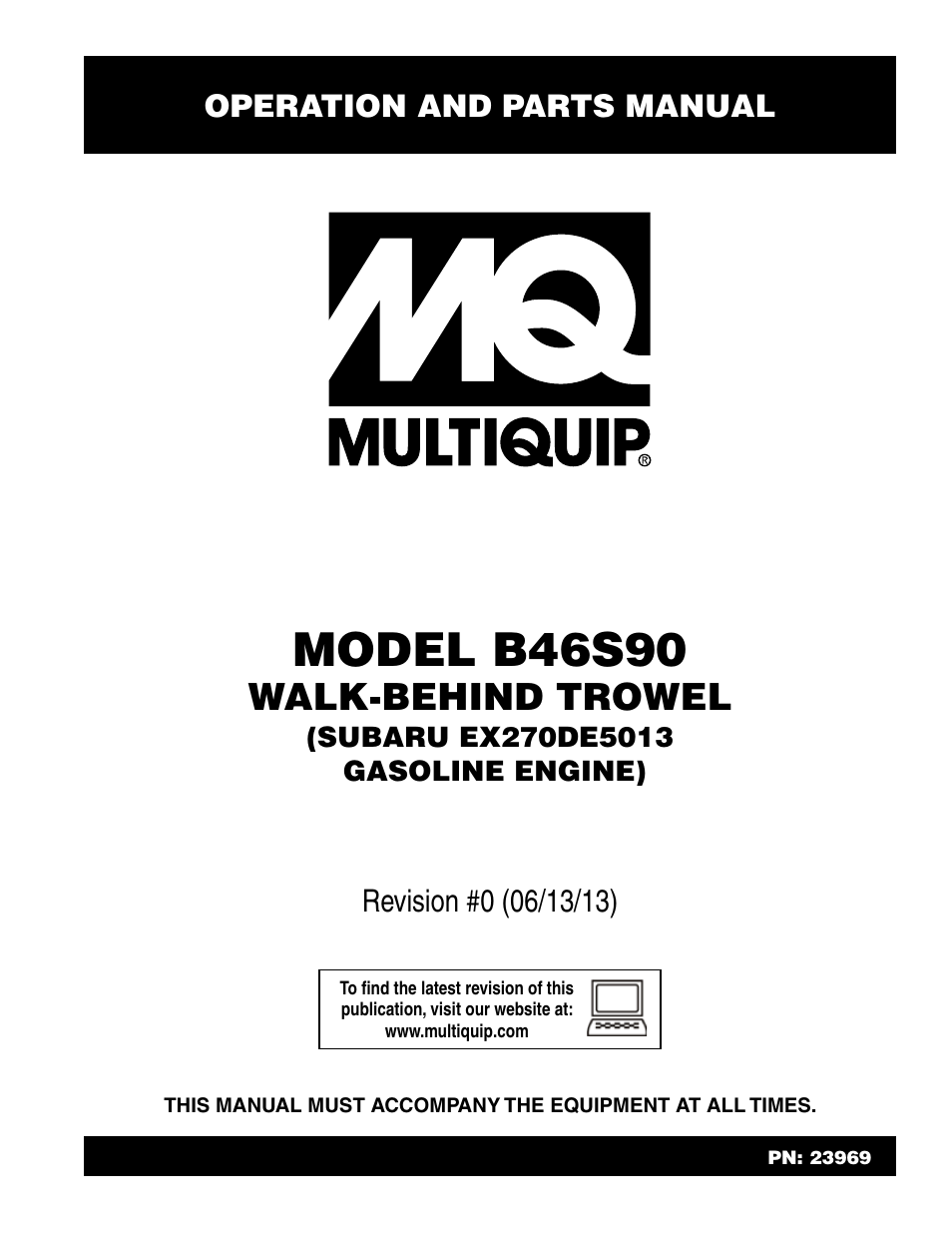 Multiquip B46S90 User Manual | 88 pages