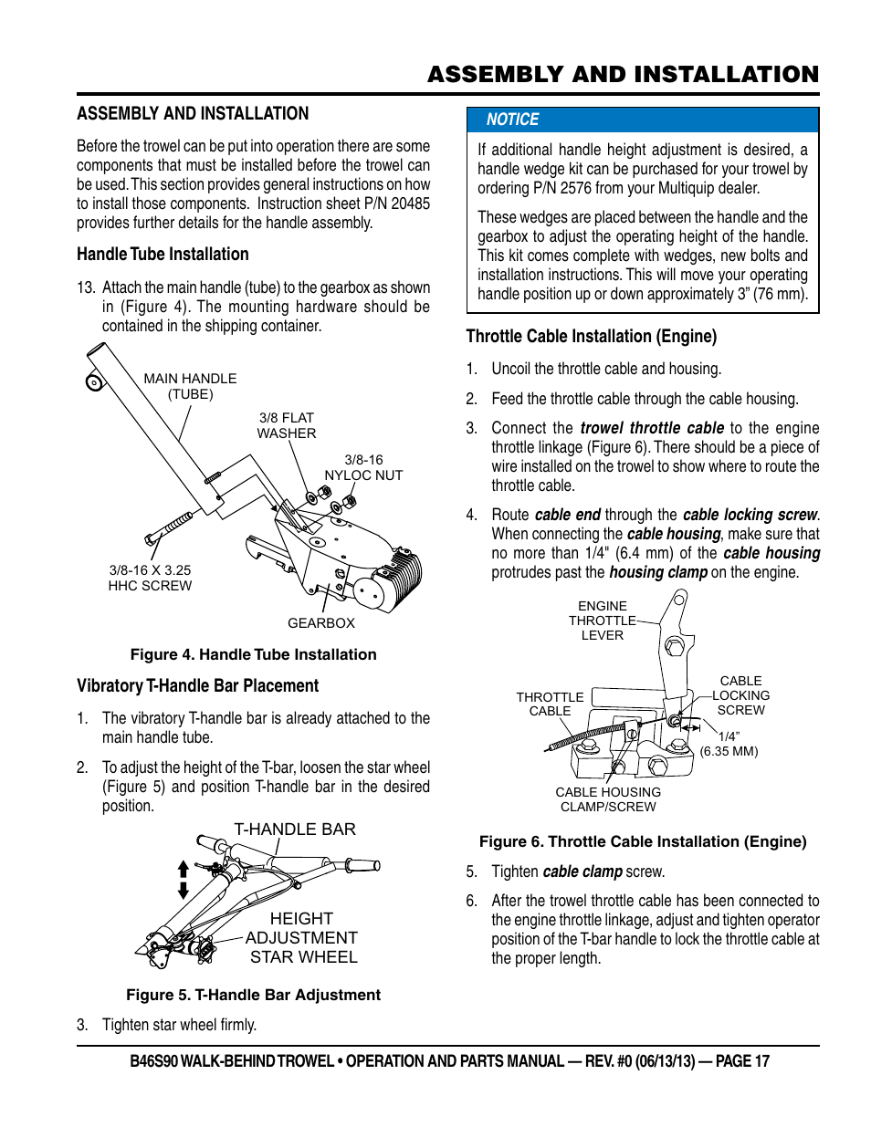 Assembly and installation | Multiquip B46S90 User Manual | Page 17 / 88