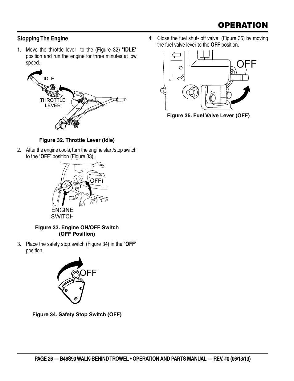 Operation | Multiquip B46S90 User Manual | Page 26 / 88