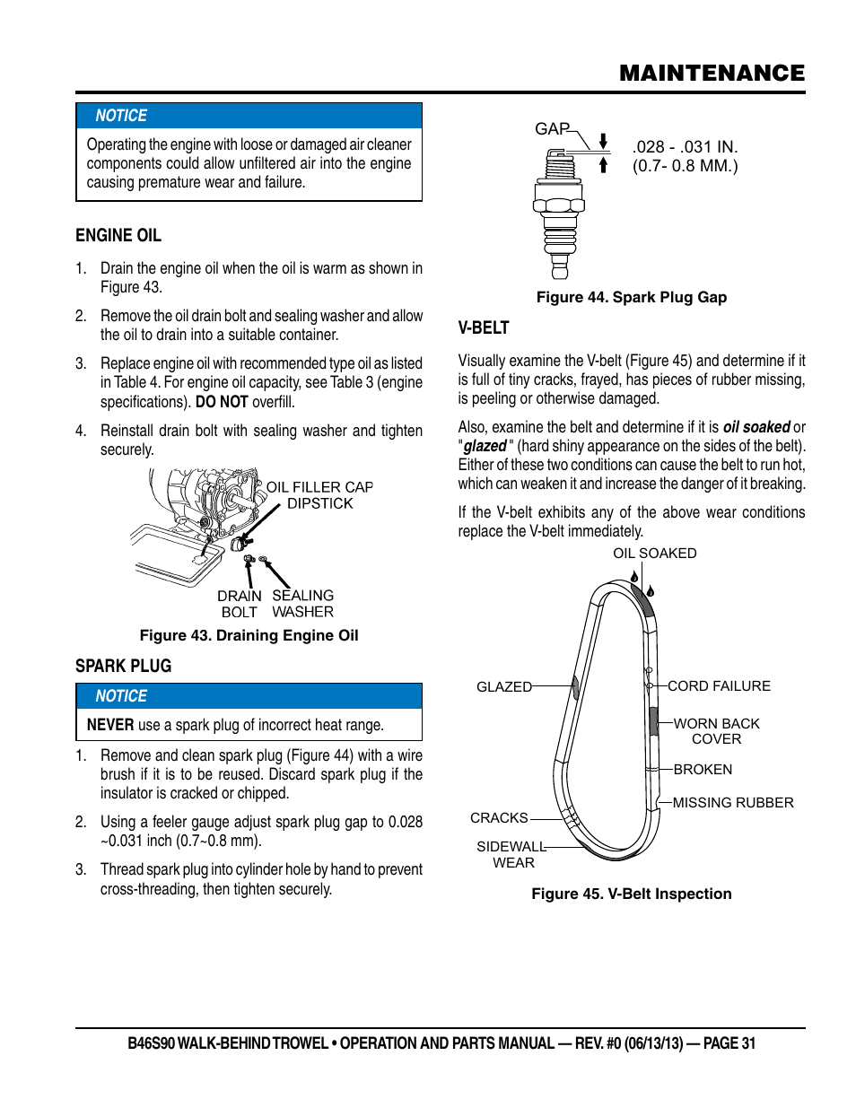 Maintenance | Multiquip B46S90 User Manual | Page 31 / 88