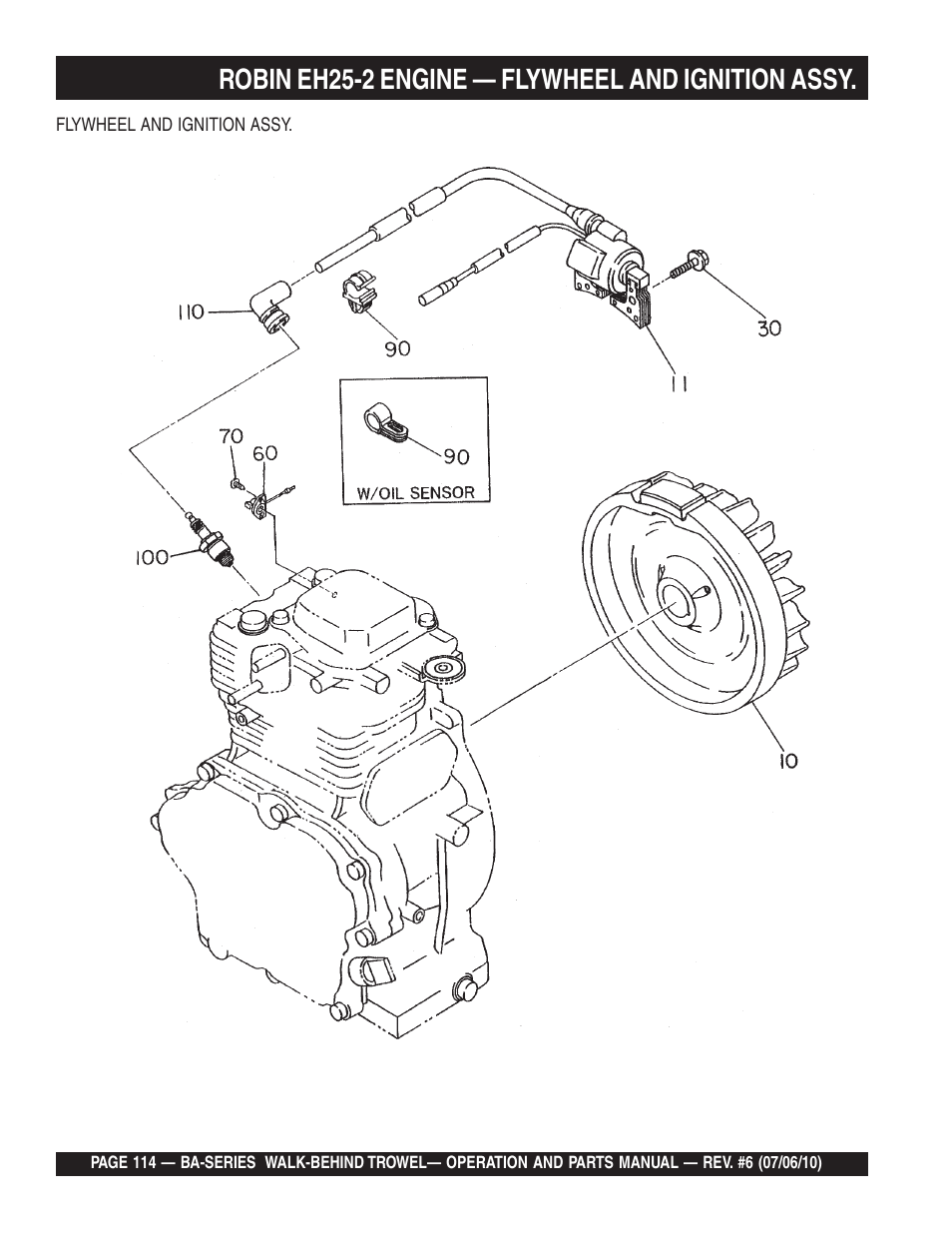 Robin eh25-2 engine — flywheel and ignition assy | Multiquip BA-SERIES User Manual | Page 114 / 120
