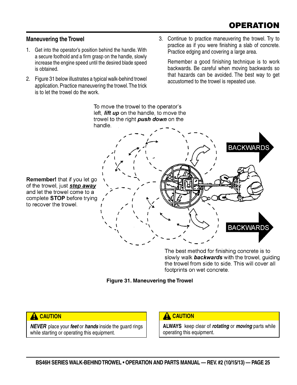 Operation | Multiquip BS46HLE User Manual | Page 25 / 68