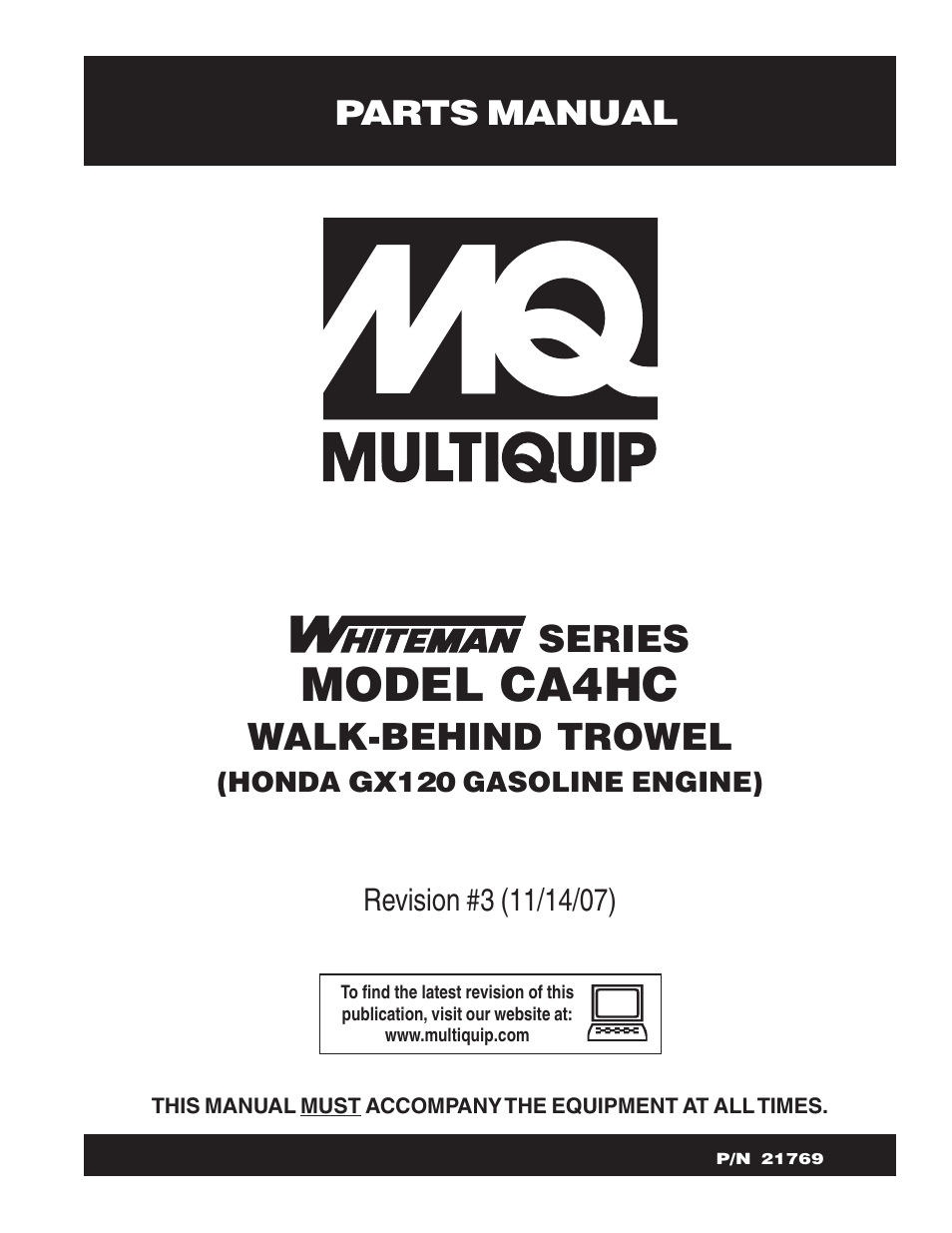Multiquip CA4HC User Manual | 60 pages