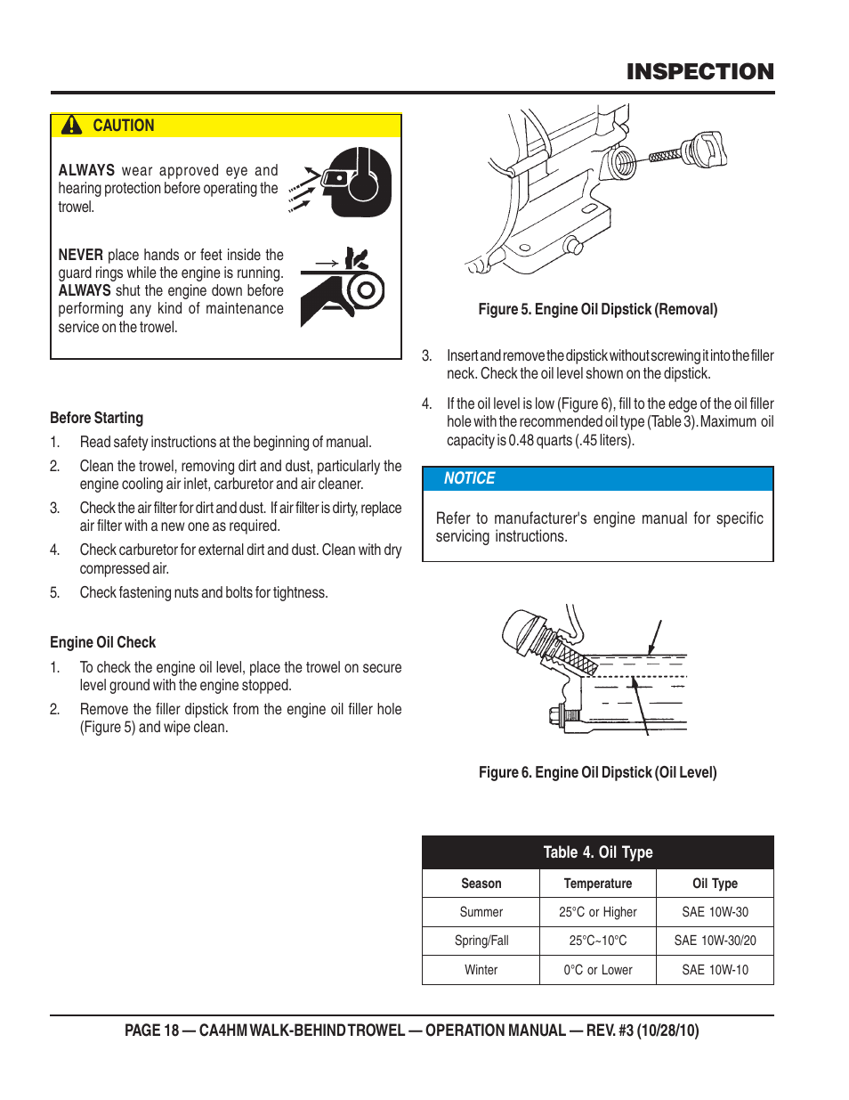 Inspection | Multiquip CA4HM User Manual | Page 18 / 36