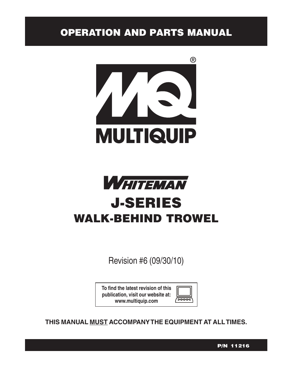 Multiquip J-SERIES User Manual | 104 pages