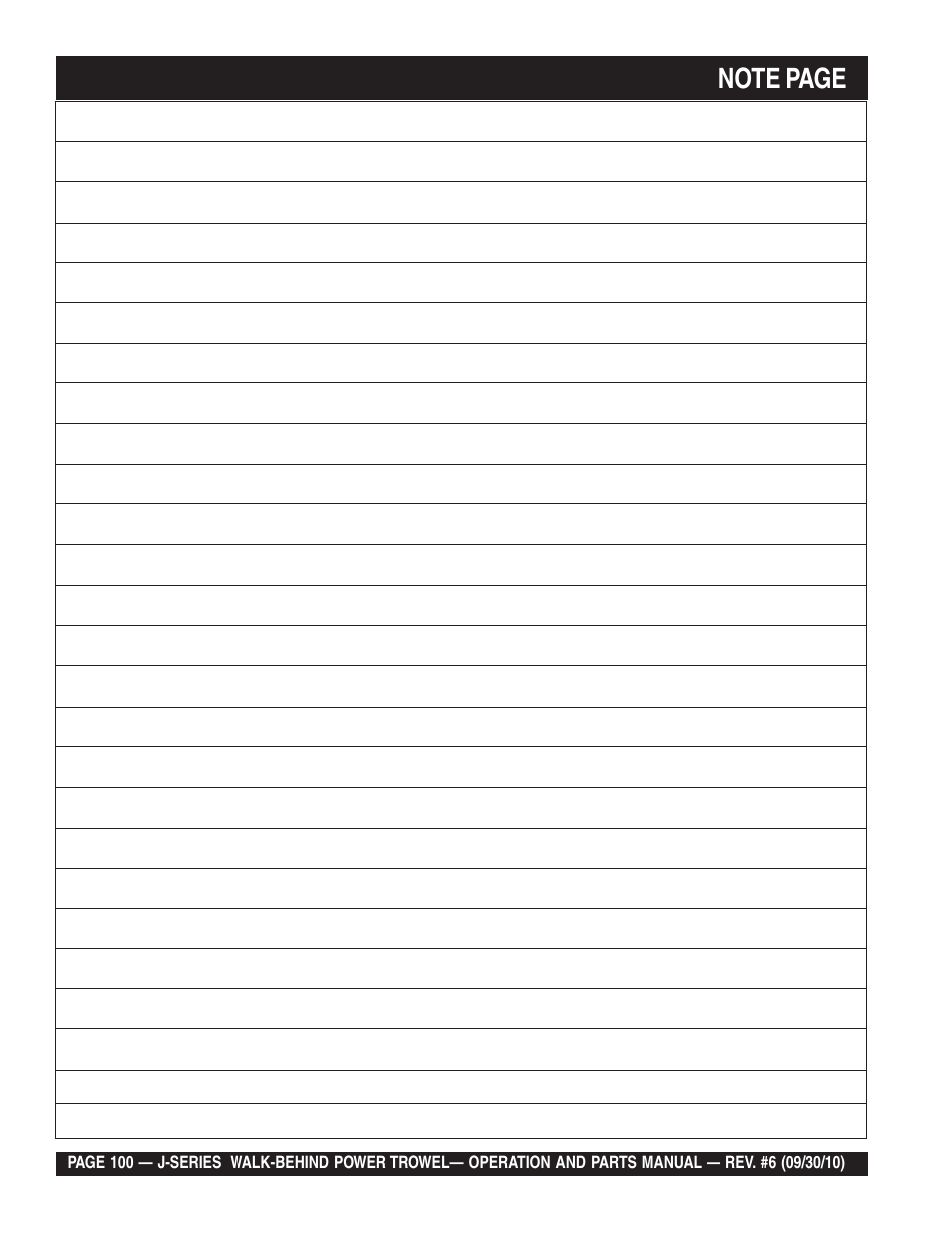 Multiquip J-SERIES User Manual | Page 100 / 104