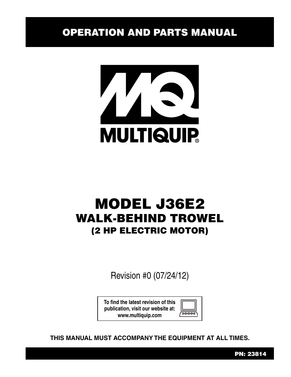 Multiquip J36E2 User Manual | 54 pages