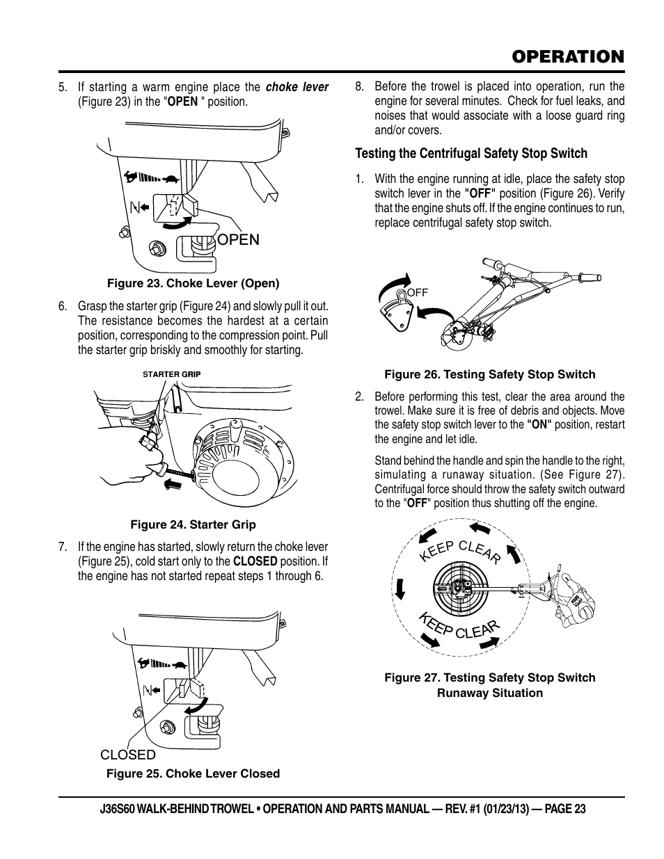 Operation | Multiquip J36S60 User Manual | Page 23 / 84