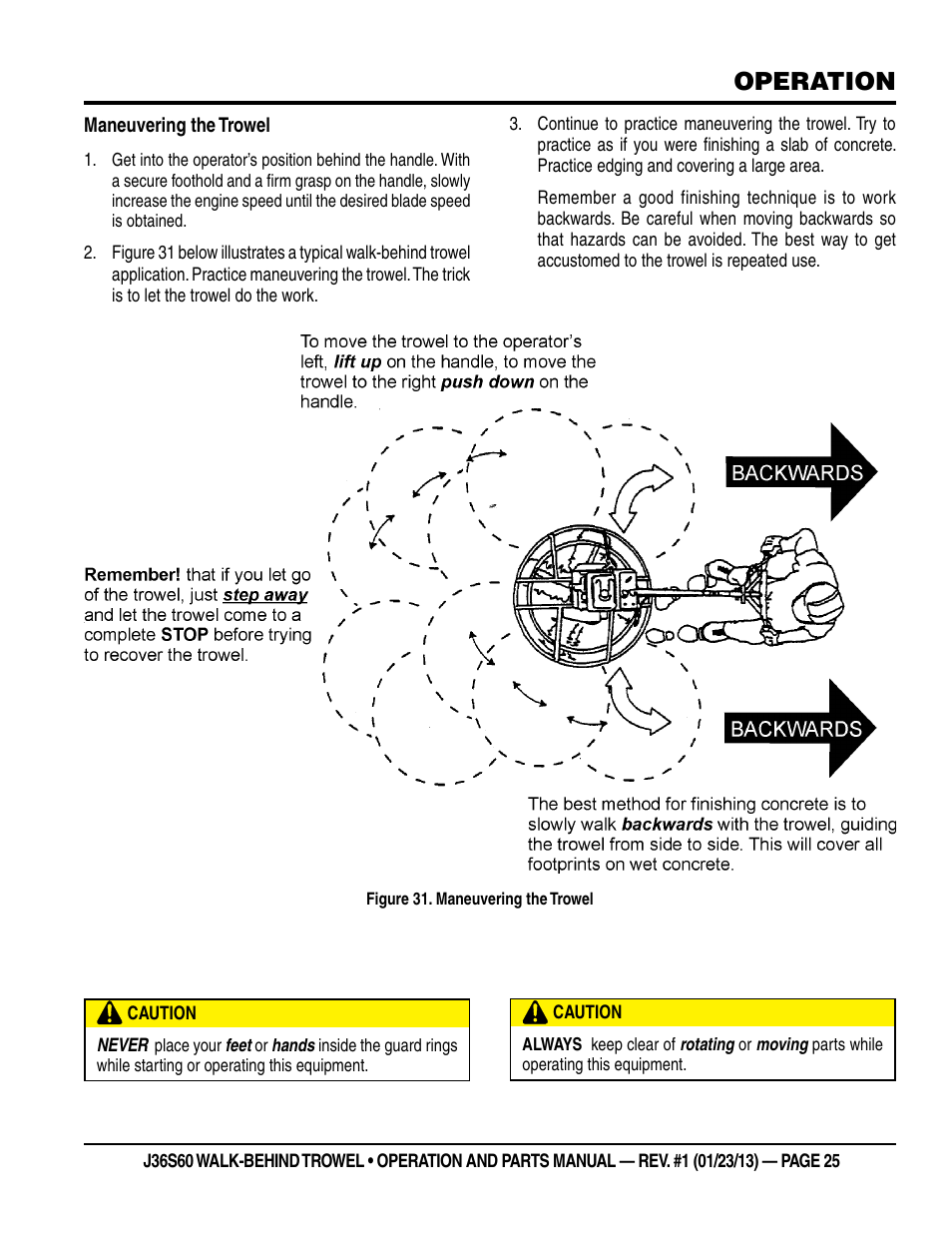 Operation | Multiquip J36S60 User Manual | Page 25 / 84