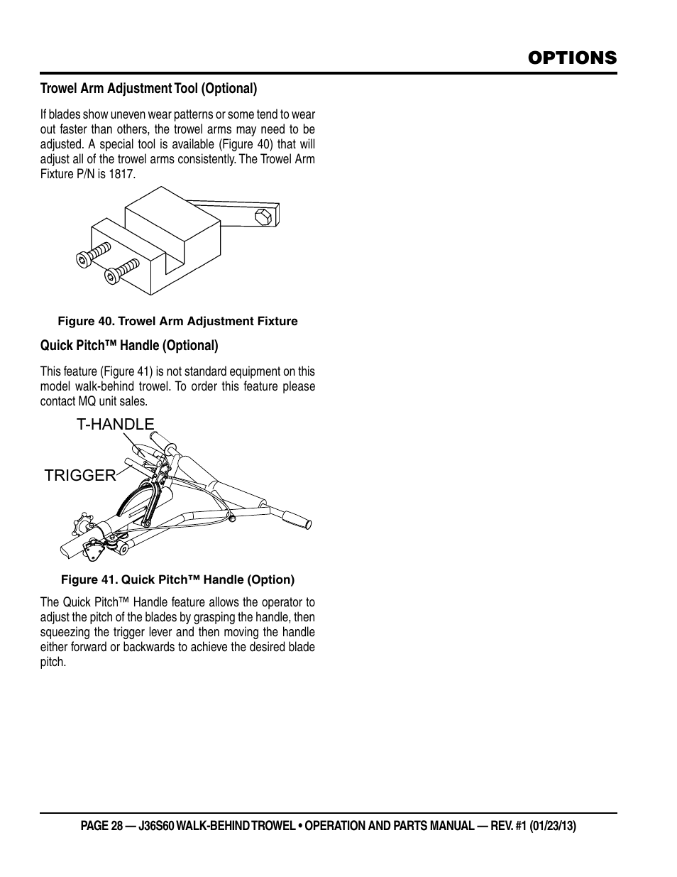 Options | Multiquip J36S60 User Manual | Page 28 / 84